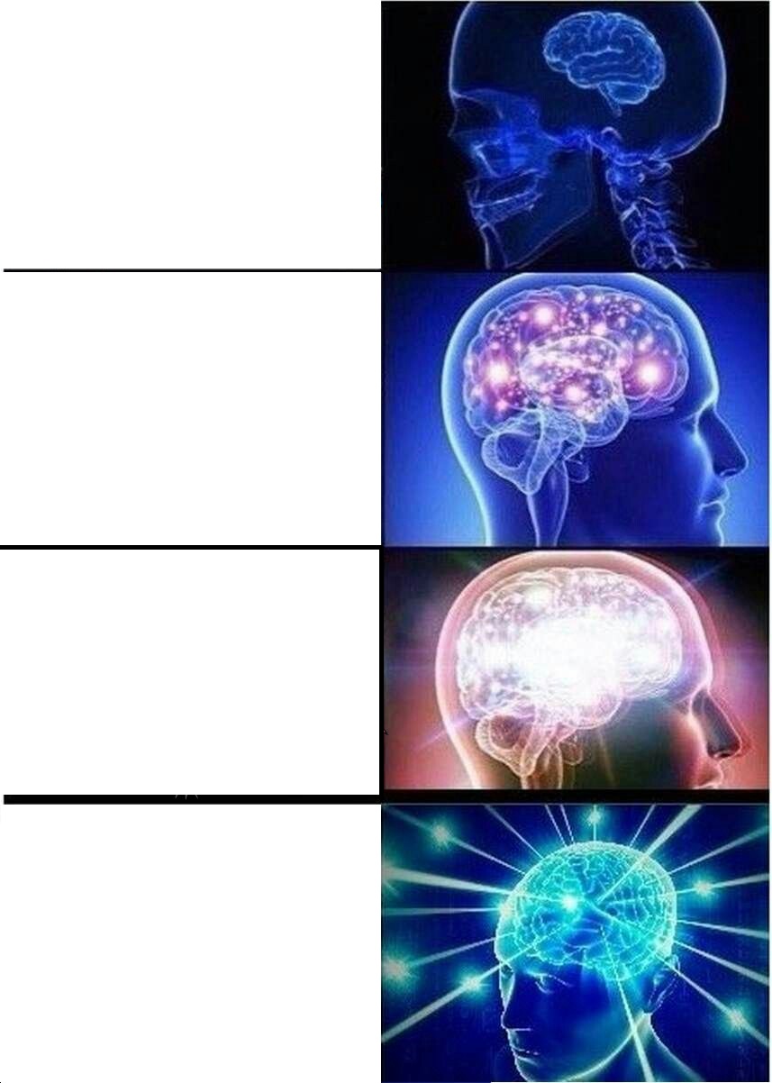 Expanding Brain meme about Perelel