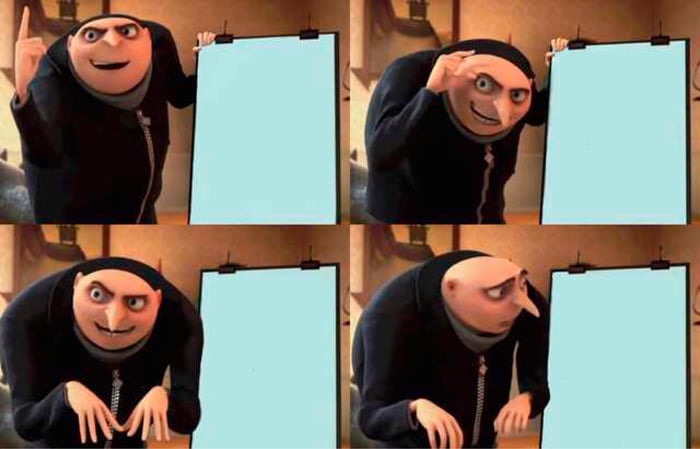 Gru's Plan meme about Perelel