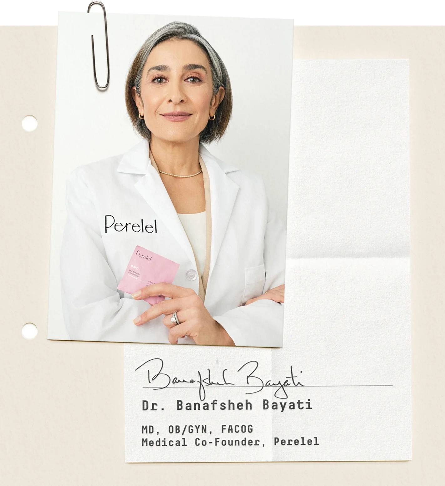 Panel card for Dr. Banafsheh Bayati, OB/GYN